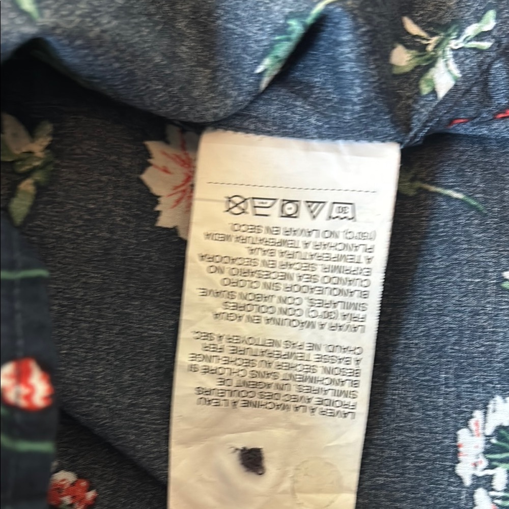 Perry Ellis M Floral Blue Men's Shirt - Picture 4 of 8